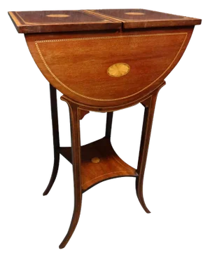 Edwardian Mahogany Inlaid Work Box