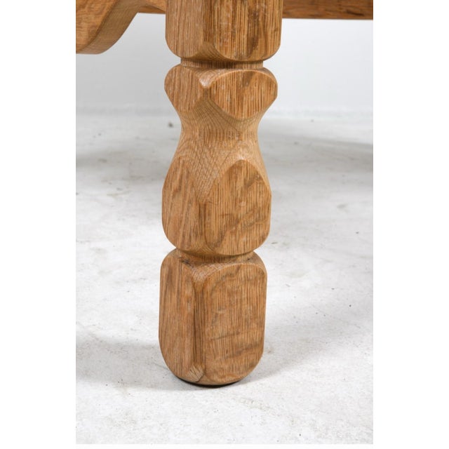 Brown 1970s Vintage Danish Oval Oak Dining Table in the Manner of Henning Kjærnulf For Sale - Image 8 of 9