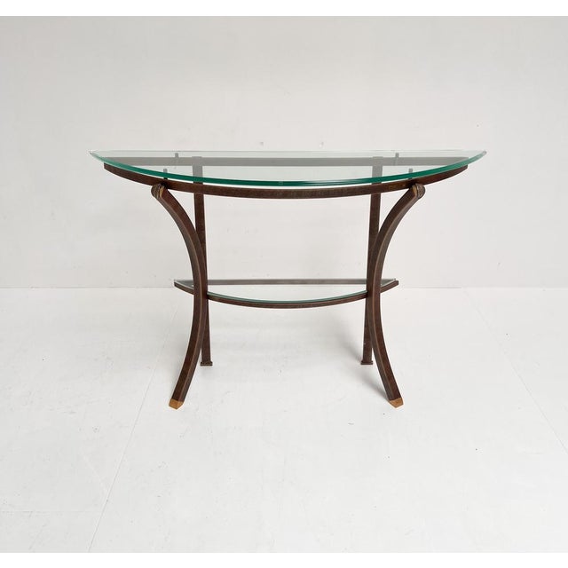 This side table is a design by the famous French designer Pierre Vandel. Characteristic features include the metal frame,...