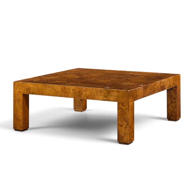 Mid-Century Modern Milo Baughman Style Hekman Mid Century Burlwood Coffee Table For Sale - Image 3 of 9