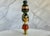 Orange Egyptian Lady Folk Art Lamp Finial on Brass Hardware For Sale - Image 8 of 9