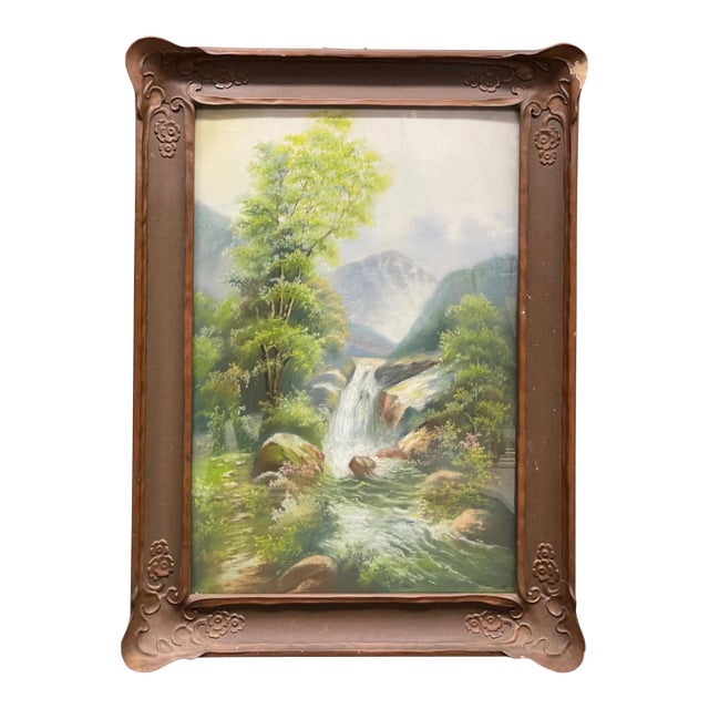 Pastel on Paper Landscape Painting, American, 20th Century For Sale
