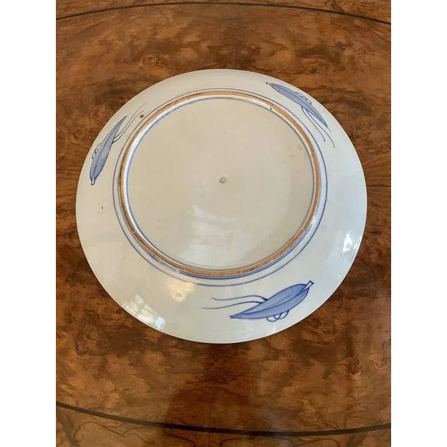 Blue Large Antique Japanese Imari Charger For Sale - Image 8 of 9
