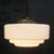 Vintage Art Deco White Opaline Glass Pendant Lamp from Philips For Sale - Image 4 of 7