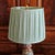 Rose Medallion Lamp With Celadon Pleated Linen Shade For Sale - Image 12 of 12