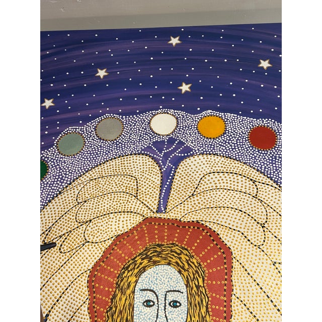 Large Visionary Canvas by Moroccan Artist James F. Jereb For Sale - Image 4 of 8