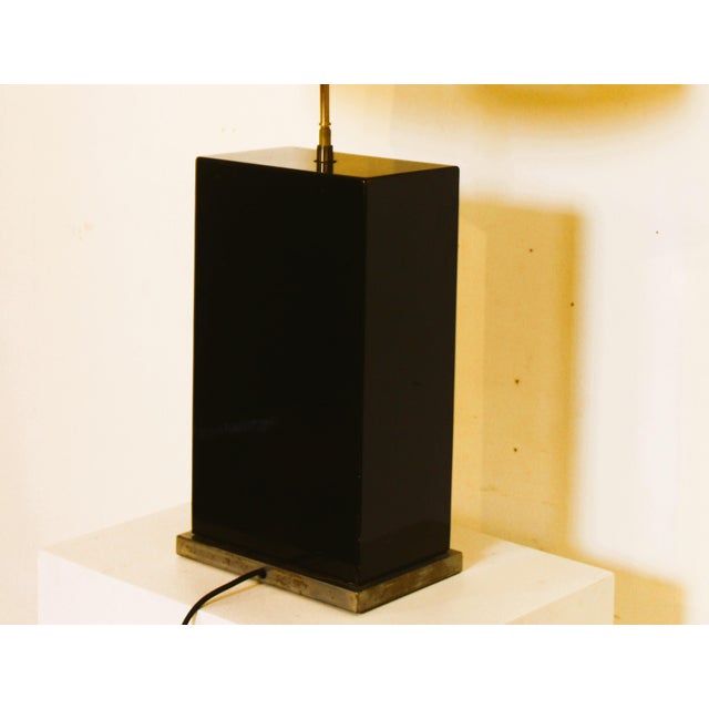 Wood Black Lacquered Table Lamp from Roger Vanhevel, 1970s For Sale - Image 7 of 14