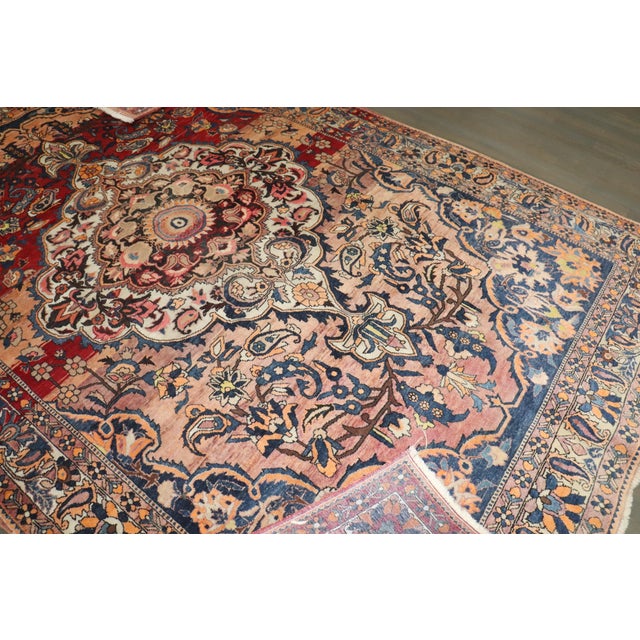 Textile Vintage Zabihi Collection Persian Bakhtiari Rug - 6'7" x 9'9" For Sale - Image 7 of 12