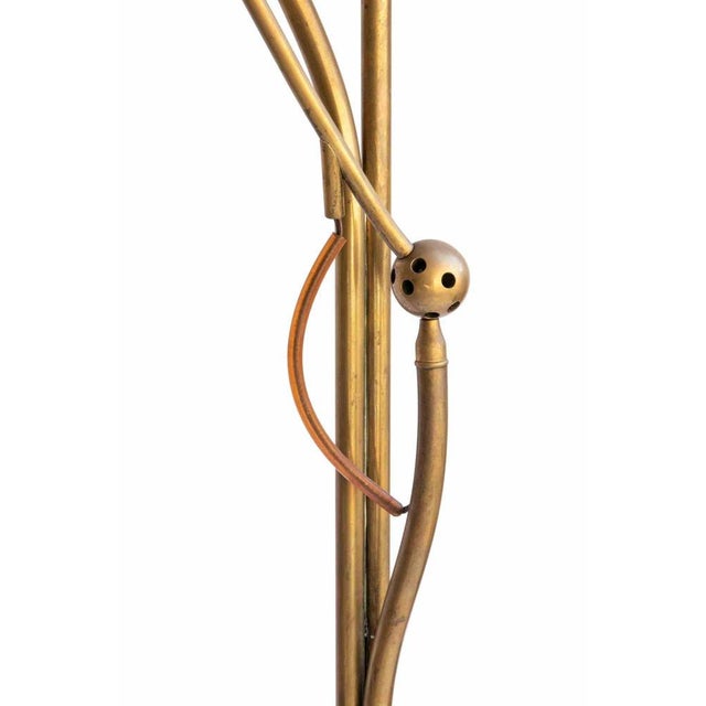 Metal Vintage Triennale Floor Lamp by Angelo Lelii for Arredoluce, 1949 For Sale - Image 7 of 11