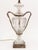 Hollywood Regency Pair of Regency Style Molded Glass and Brass Lamps For Sale - Image 3 of 7
