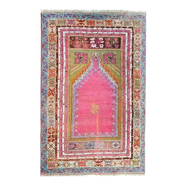 Early 20th Century Turkish Konya Prayer Rug For Sale