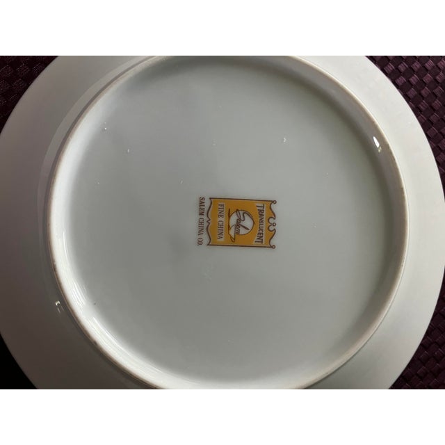 72 Piece Set of Lace Bouquet Pattern of Fine China Dinnerware For Sale - Image 4 of 8