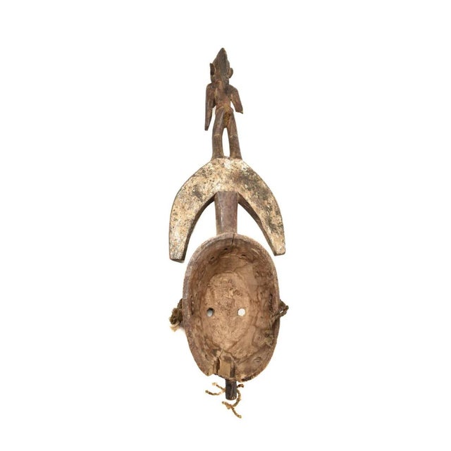 Wood Early 20th Century Mossi Mask with Figure Burkina Faso For Sale - Image 7 of 9