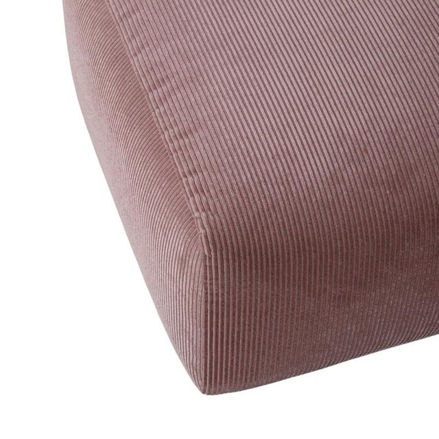 Set of Fabric Corduroy Moss Three-Seater Sofa and Ottoman in Pink Mauve Sofa from COR For Sale - Image 5 of 14