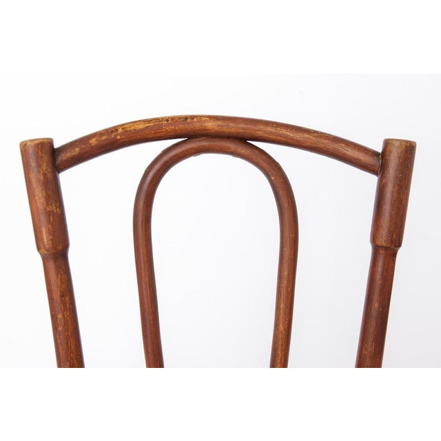 Antique Austrian Bentwood Chair in Rattan in the Style of Thonet No. 56, 1930s For Sale - Image 3 of 14