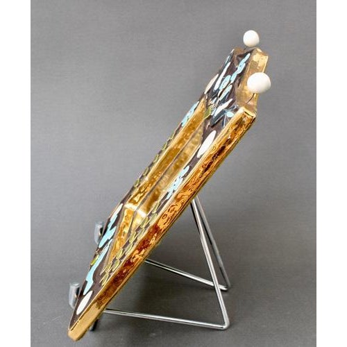 Glass Vintage Ceramic Wall Mirror by Mithé Espelt, 1970s For Sale - Image 7 of 18