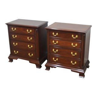 Henkel Harris Mahogany Nightstands a Pair For Sale