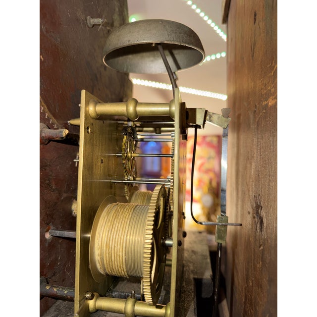 Early 19th Century Late Georgian Period English Grandfather Clock With Moon Phase Dial For Sale - Image 10 of 10