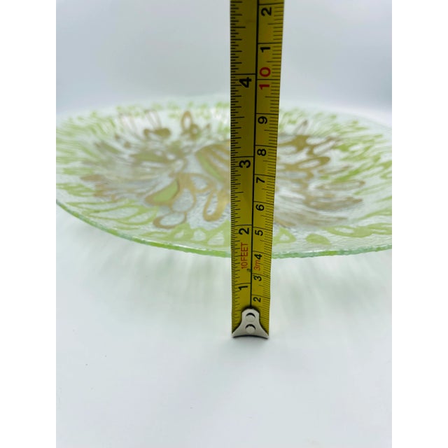 Vintage Dorothy Thorpe "Raindrops" Pattern Gilt & Enamel Indented Serving Platter For Sale - Image 11 of 12