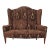 Edward Ferrell & Lewis Mittman High Wing Back Settee With Fortuny Upholstery For Sale