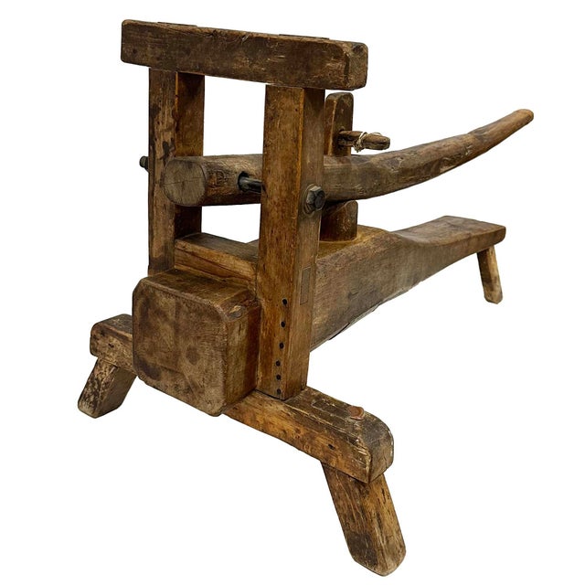 Brown Late 19th Century Chinese Wooden Noodle Maker Frame/Noodle Press For Sale - Image 8 of 13