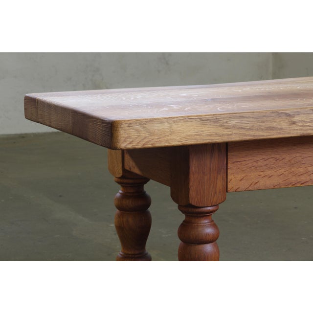 19th Century Antique Danish Baroque Coffee Table in Oak, 1890s For Sale - Image 5 of 18