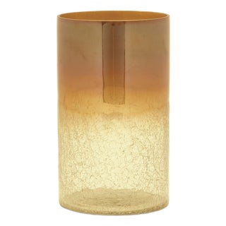 Gold Ombre Crackle Glass Vase (Set of 2) For Sale
