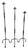 Hand Forged Iron Candelabra Set of 3 (97-117cm) Antique Copper Finish Classic Spindle Node Floor Set For Sale
