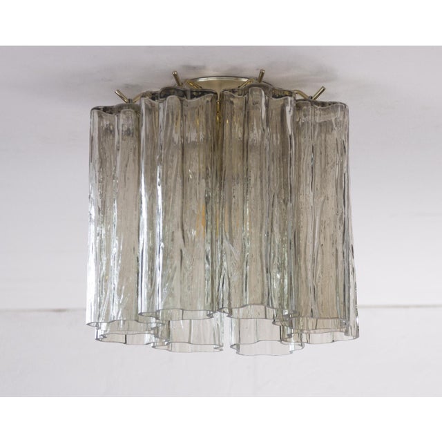Brown Small Ceiling Light in Smoky Murano Glass, 1990s For Sale - Image 8 of 11