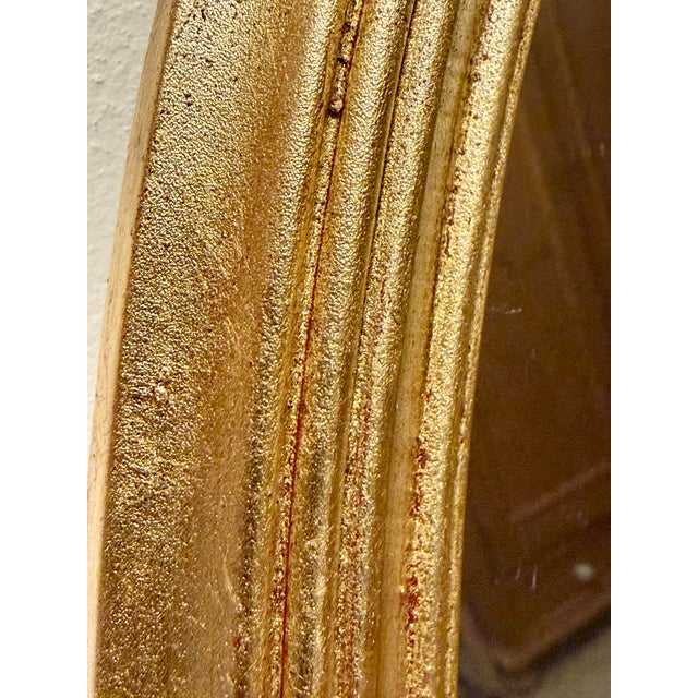 Vintage Gilt Italian Mirror With Distressed Mirror Glass For Sale In New York - Image 6 of 11
