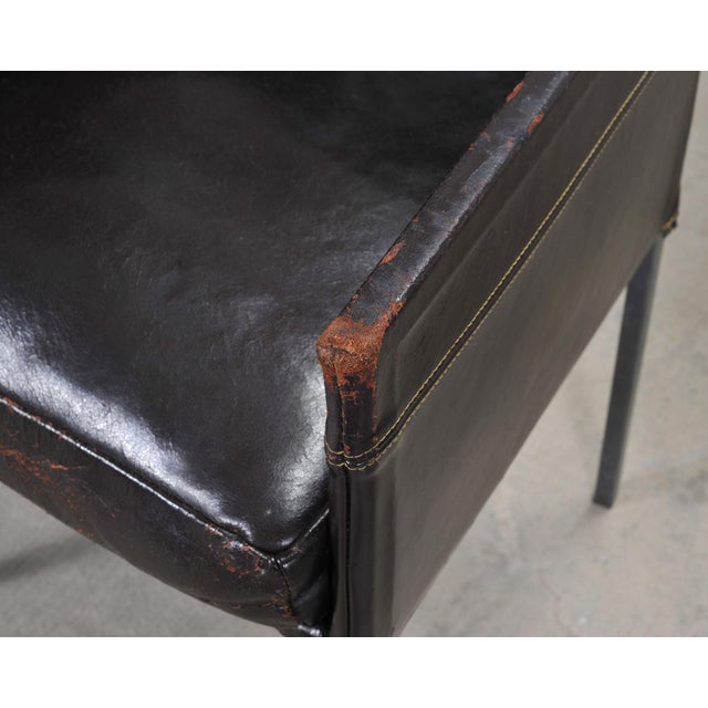 Set of Twelve Karl Friedrich Forster Texas Leather Dining Armchairs For Sale - Image 10 of 18