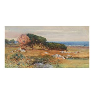 'Moss Beach, Monterey, California' by Elmer Wachtel, 1909, Pacific Coastal Landscape, Art Student's League New York City, Benezit