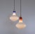 Venini White, Red and Blue Murano Glass Pendants by Massimo Vignelli for Venini, 1950s For Sale - Image 4 of 11