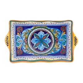 Collectible Majolica Rectangular Tray, B-64 For Sale