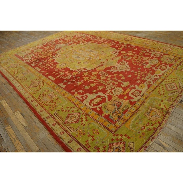 Late 19th Century Late 19th Century Turkish Oushak Carpet ( 9' x 12' - 270 x 365 cm ) For Sale - Image 5 of 9