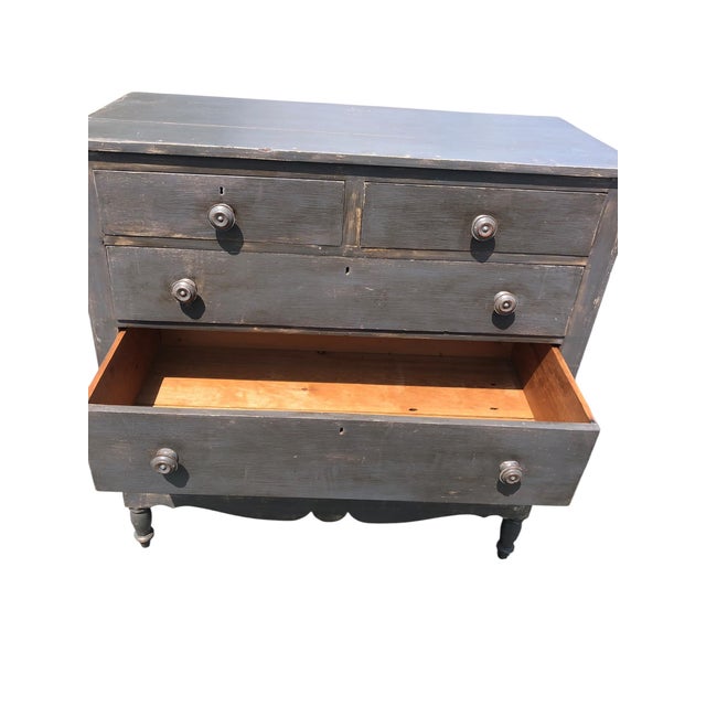 19th Century Painted Sheraton Chest For Sale - Image 11 of 11