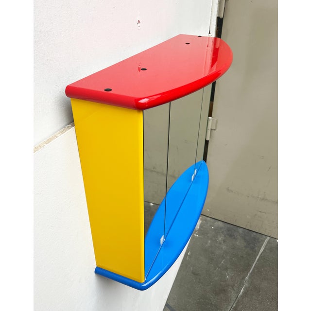 Vintage Postmodern French Bathroom Mirror Cabinet from Decotec, 1980s For Sale - Image 10 of 18