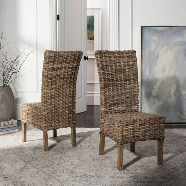 Ecru Dainton 19''H Rattan Side Chair in Natural Unfinished - a Pair For Sale - Image 8 of 10