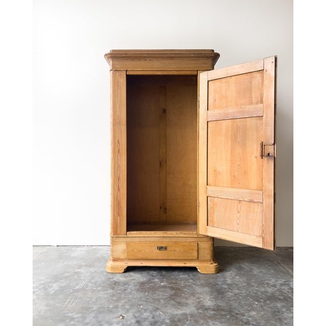 Early 20th Century Antique European Pine Wardrobe For Sale - Image 5 of 15