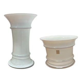 Danish Art Glass Vases from Holmegaard, 1970s, Set of 2 For Sale