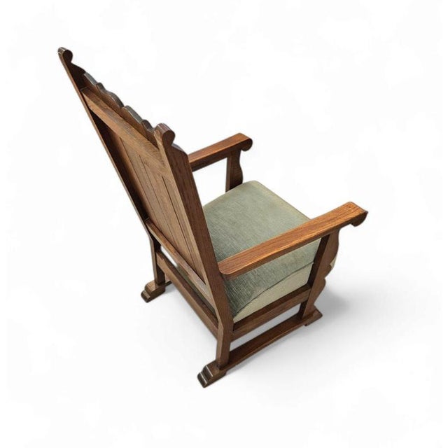 Vintage Armchair in Oak, 1930s For Sale - Image 16 of 18