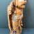 Hand Carved Wood Happy Buddha Statue With Candle Holder For Sale - Image 10 of 12