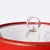 Red Mid-Century Red Ice Bucket With Lucite Acrylic Top With Handle and Brass Details For Sale - Image 8 of 8