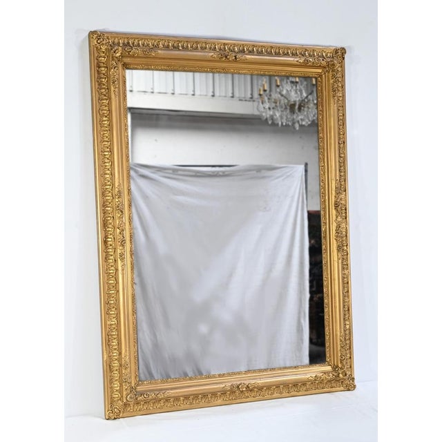 Large Gilded Wood Mirror, Early 19th Century For Sale - Image 3 of 16