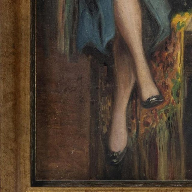 Richard Geiger, Figurative Scene, Oil on Canvas For Sale - Image 3 of 6
