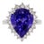 Tanzanite Diamond Ring 14k White Gold Pear Shape Stunning 8.72ct For Sale