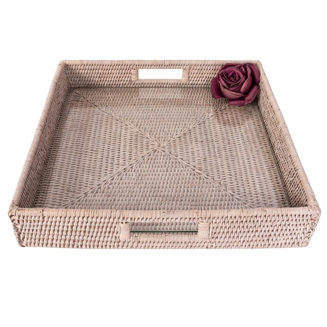 Our square rattan serving and ottoman trays will instantly add a gorgeous touch to any room of your home. Adding this...