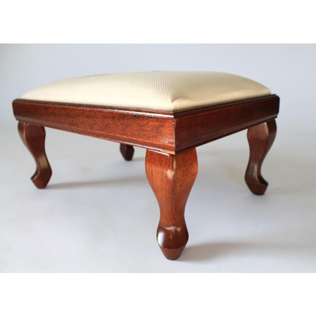 Vintage Bombay Company Floral Footstool For Sale In Milwaukee - Image 6 of 10