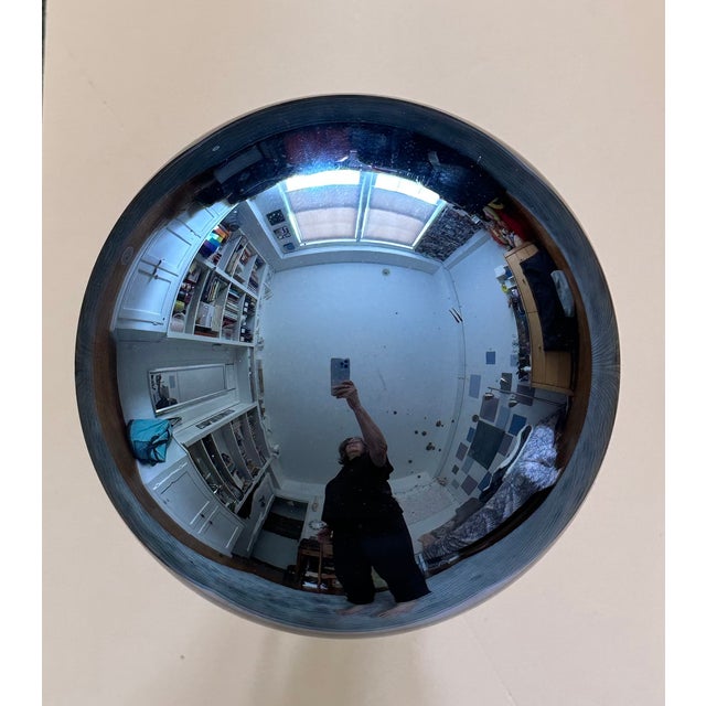 Early 20th Century Mercury Glass Garden Gazing Ball Ornament For Sale In New York - Image 6 of 11