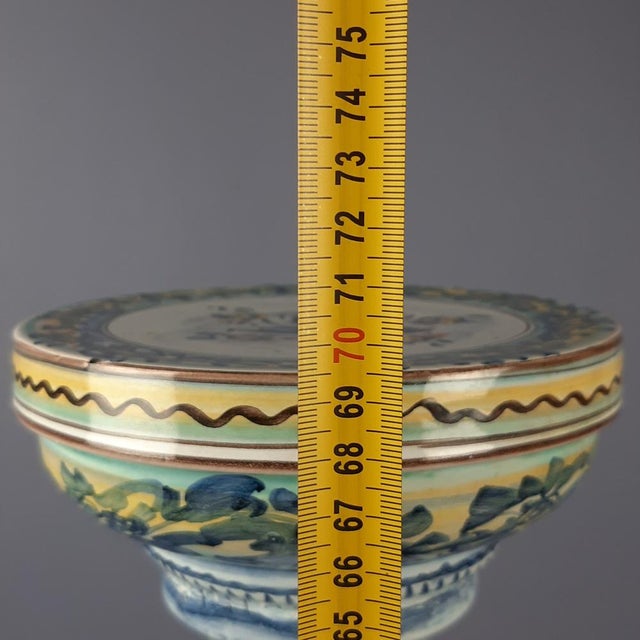 Large Column with Albissola Majolica Vase from Emmebi, 1960, Set of 2 For Sale - Image 16 of 17